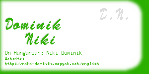 dominik niki business card